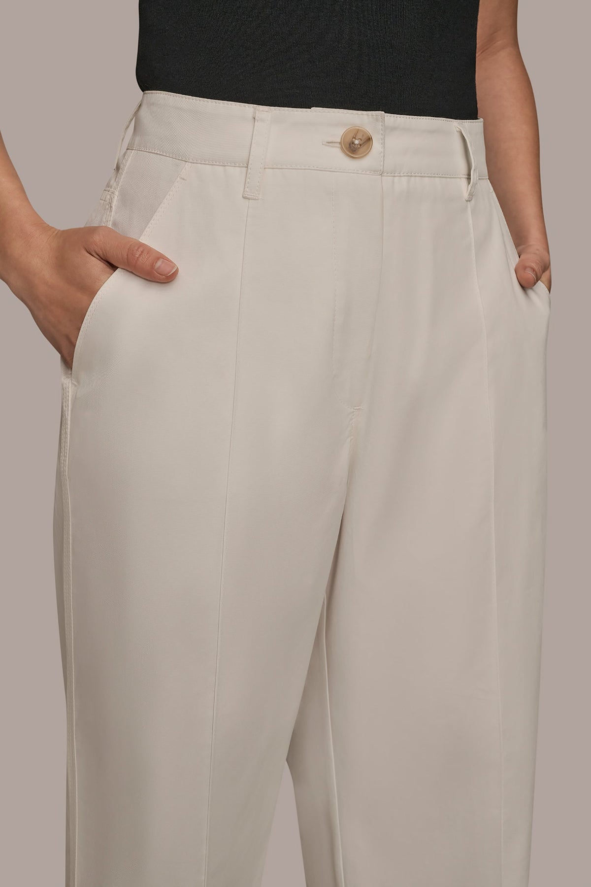 HIGH-RISE PINTUCKED WIDE-LEG TROUSER