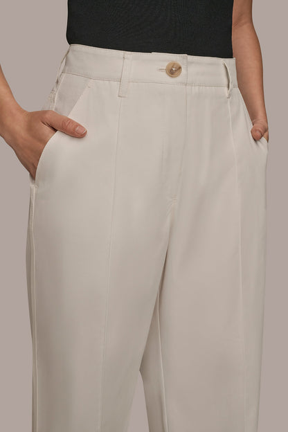 HIGH-RISE PINTUCKED WIDE-LEG TROUSER