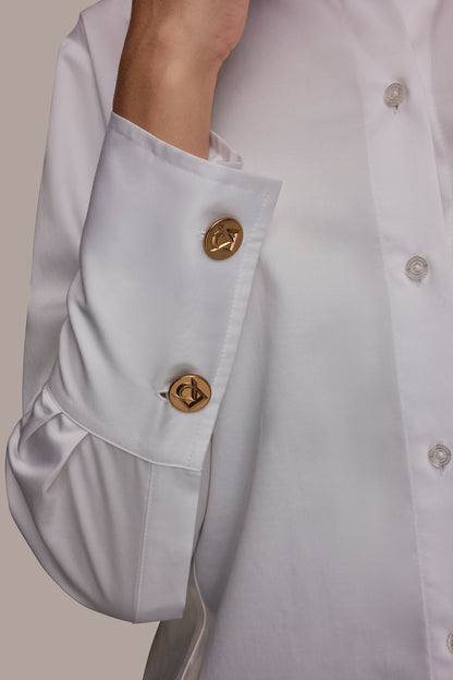 CROPPED WOVEN BLOUSE