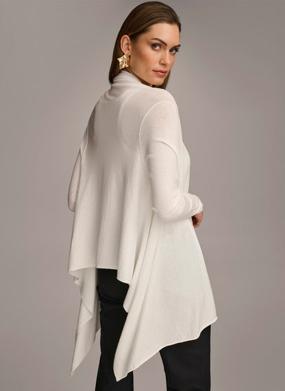 LONG SLEEVE DRAPE CARDIGAN