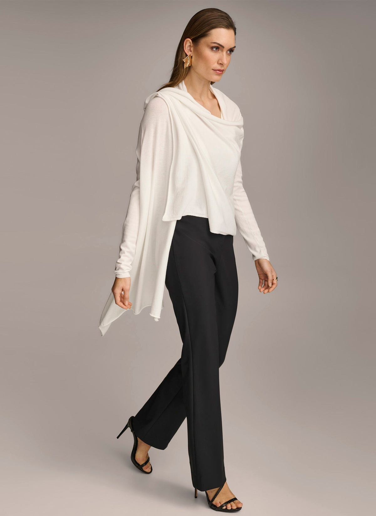 LONG SLEEVE DRAPE CARDIGAN