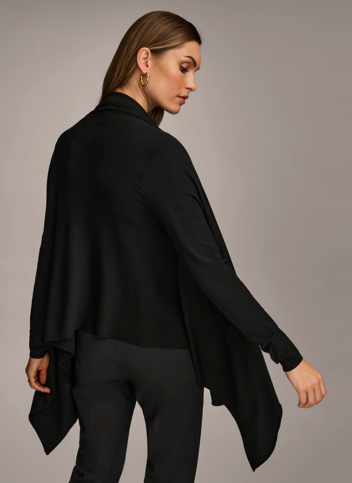 LONG SLEEVE DRAPE CARDIGAN