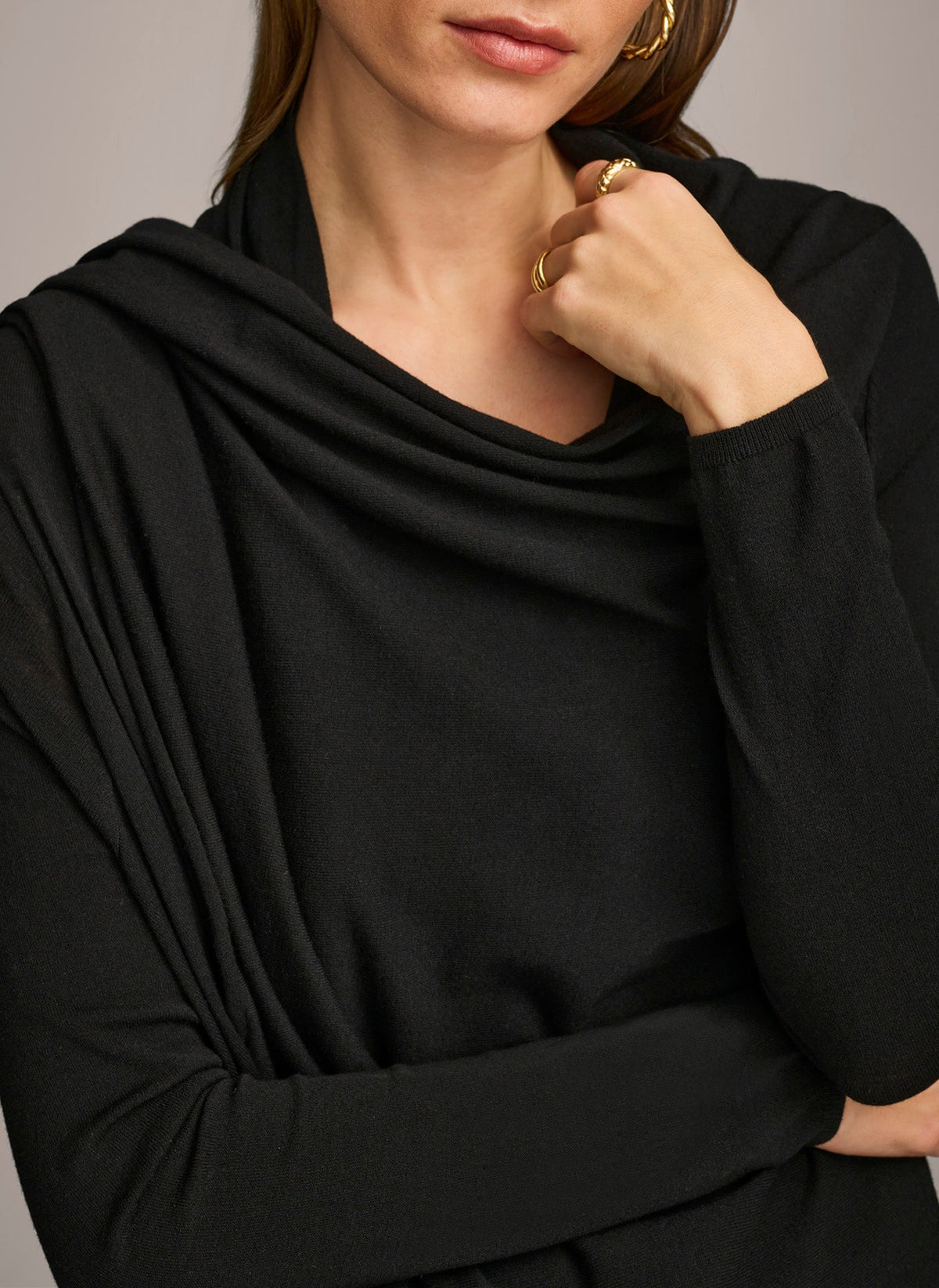LONG SLEEVE DRAPE CARDIGAN