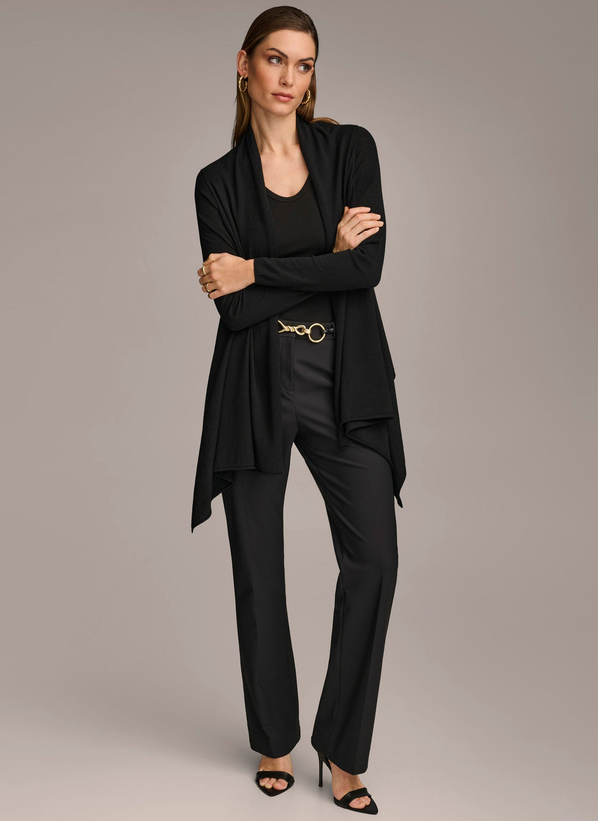 LONG SLEEVE DRAPE CARDIGAN