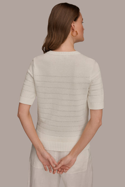 SEQUIN STRIPE SWEATER