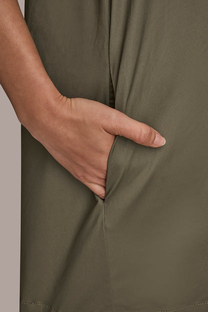 ELBOW-SLEEVE MINI SHIRT DRESS