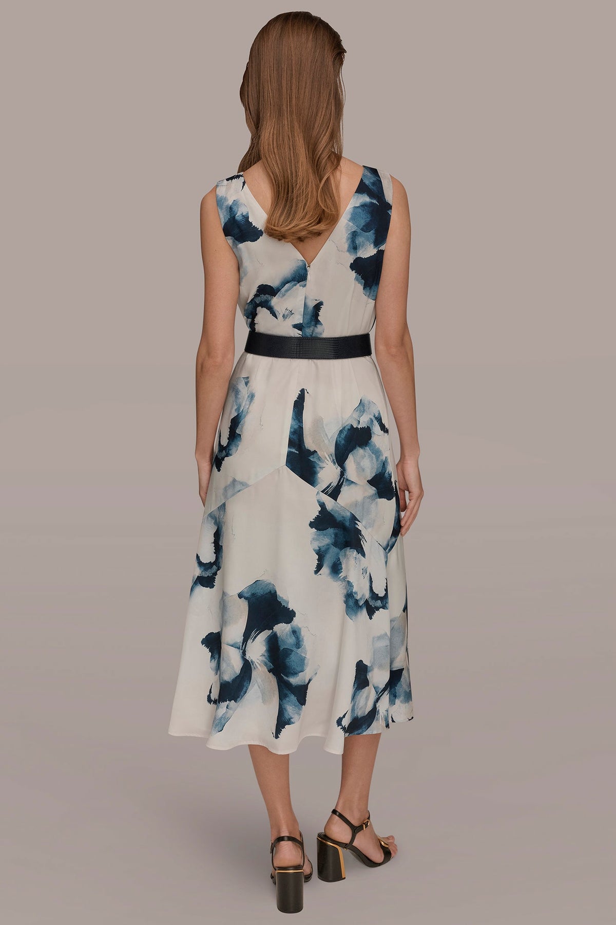 V-NECK FLORAL DRESS