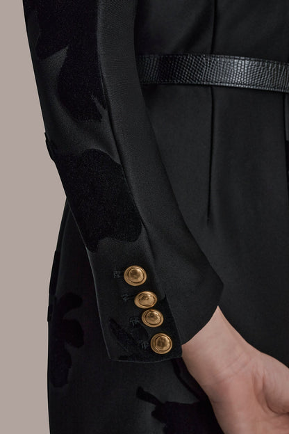 3/4 SLEEVE BOATNECK MIDI SHEATH DRESS