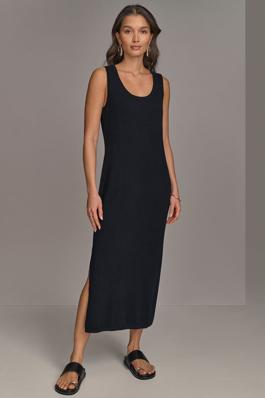 CASHMERE SLEEVELESS MIDI TANK DRESS