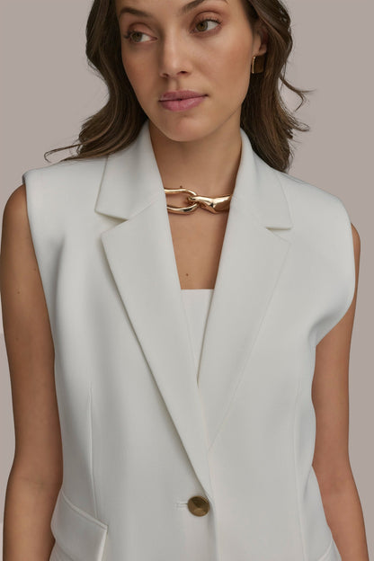 BUTTON VEST WITH POCKET DETAIL