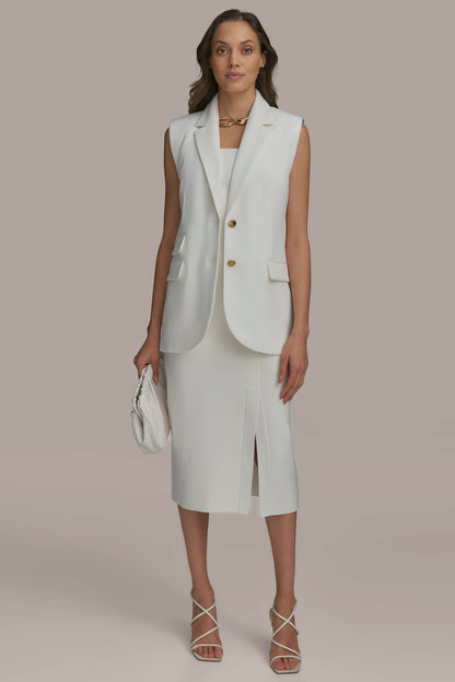 BUTTON VEST WITH POCKET DETAIL