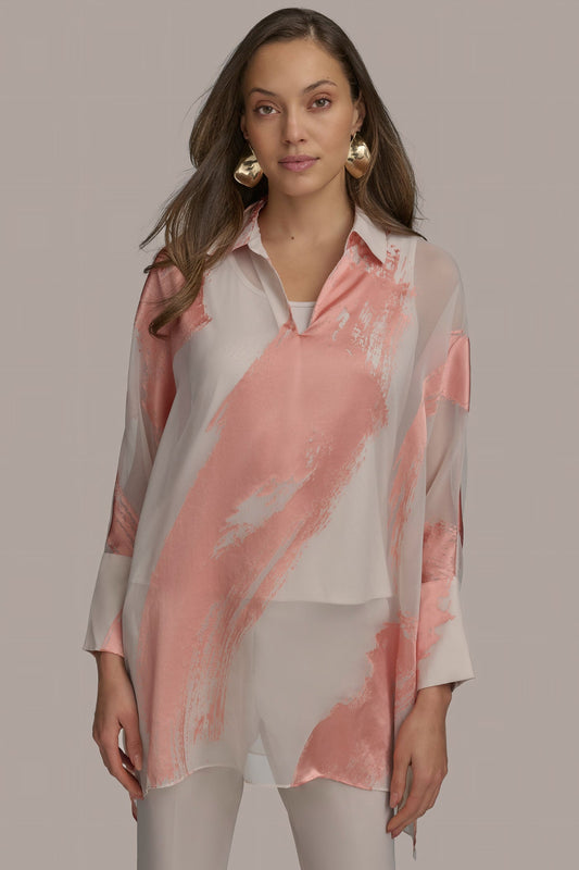 BRUSHSTROKE BURNOUT TOP