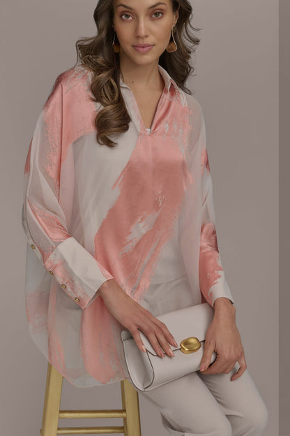 BRUSHSTROKE BURNOUT TOP