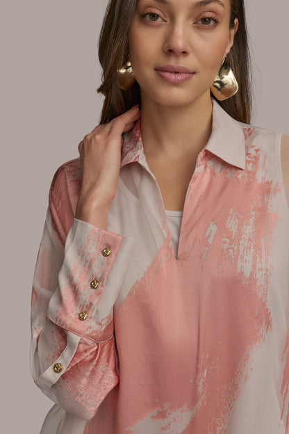 BRUSHSTROKE BURNOUT TOP