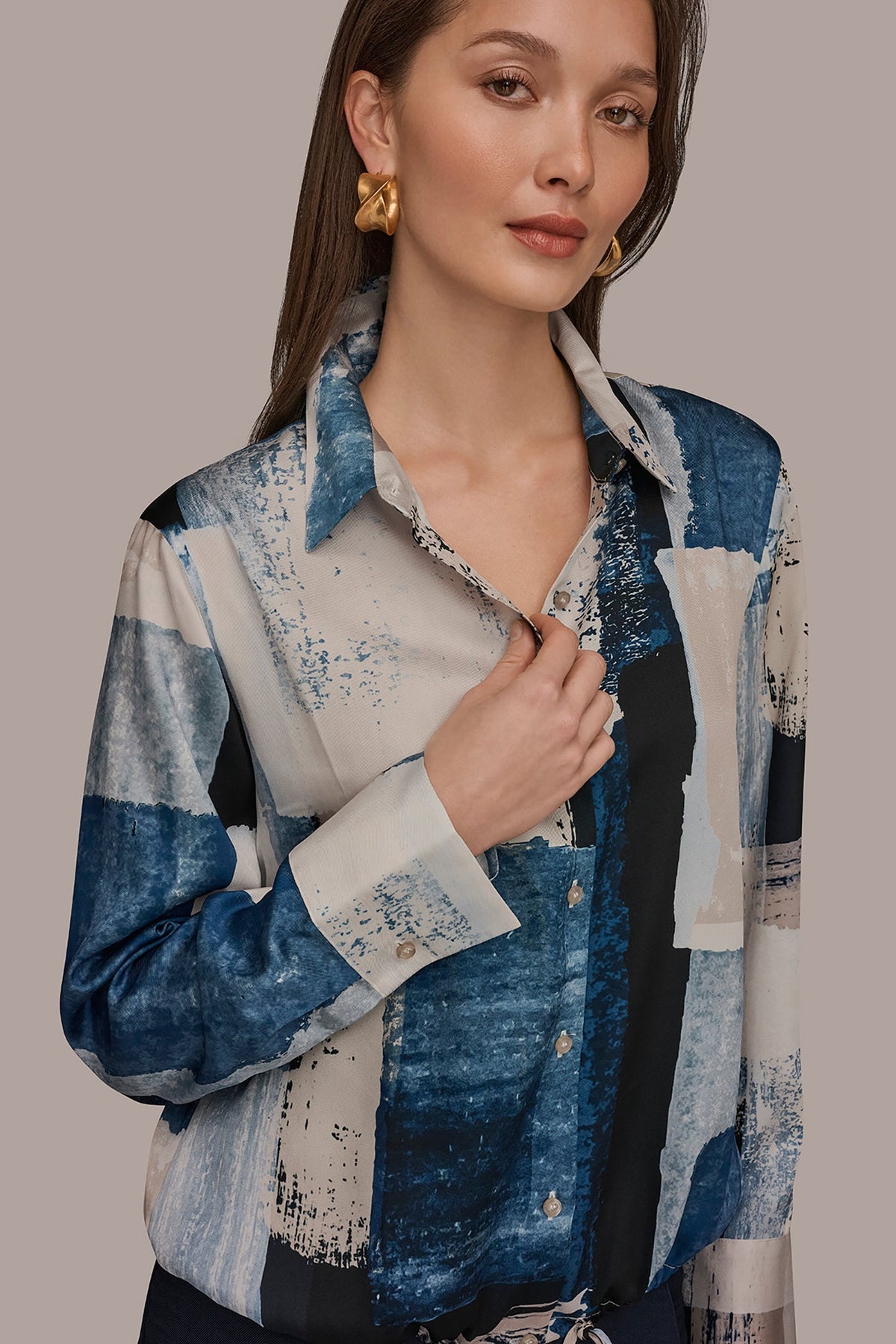 DRAWSTRING HEM BLOUSE