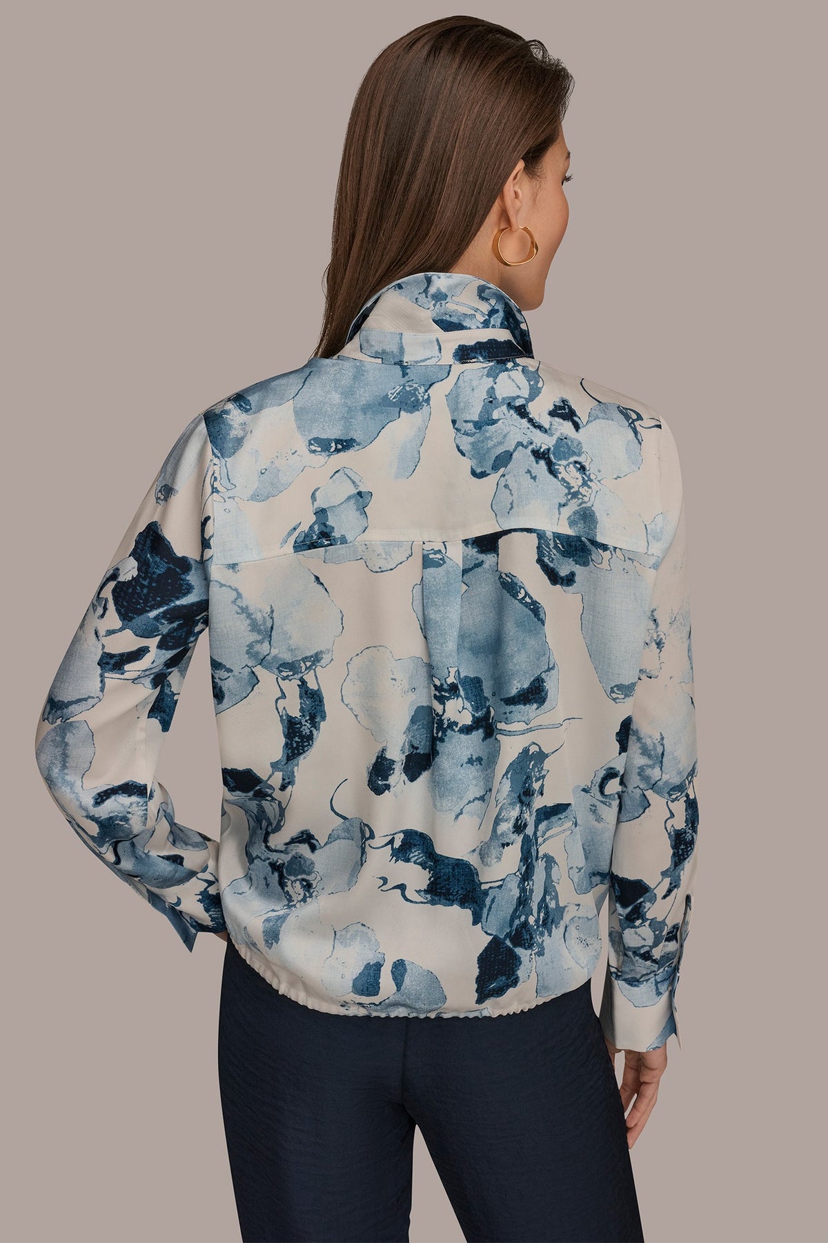 DRAWSTRING HEM BLOUSE