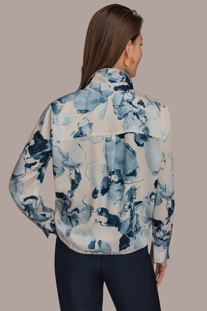 DRAWSTRING HEM BLOUSE