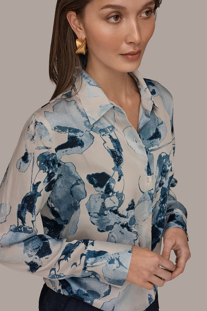 DRAWSTRING HEM BLOUSE