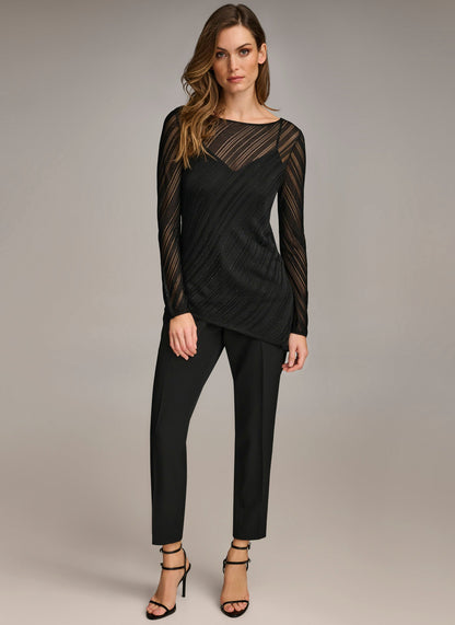 SHEER TOP WITH SHIMMER