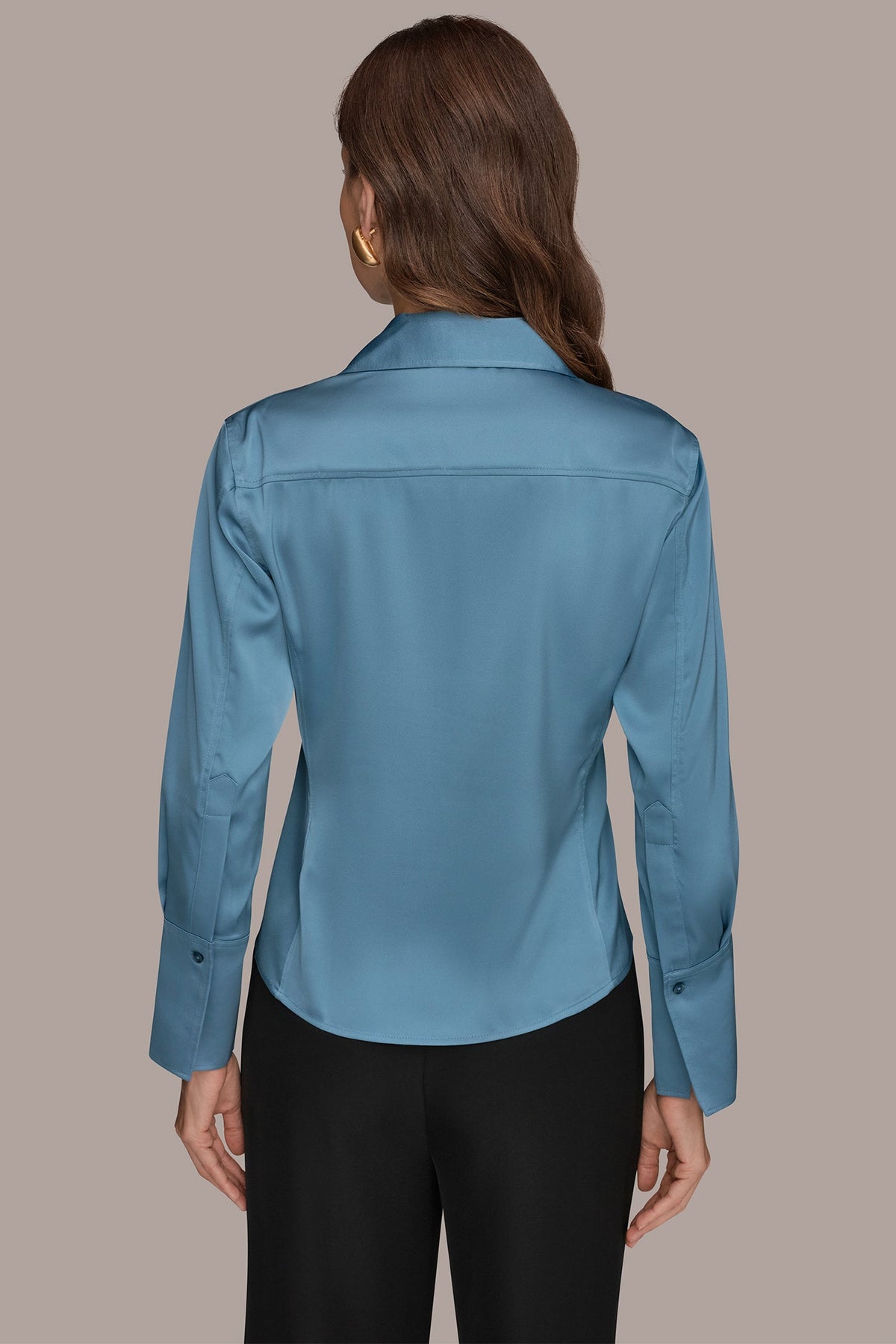 SATIN HIGH-LOW BLOUSE