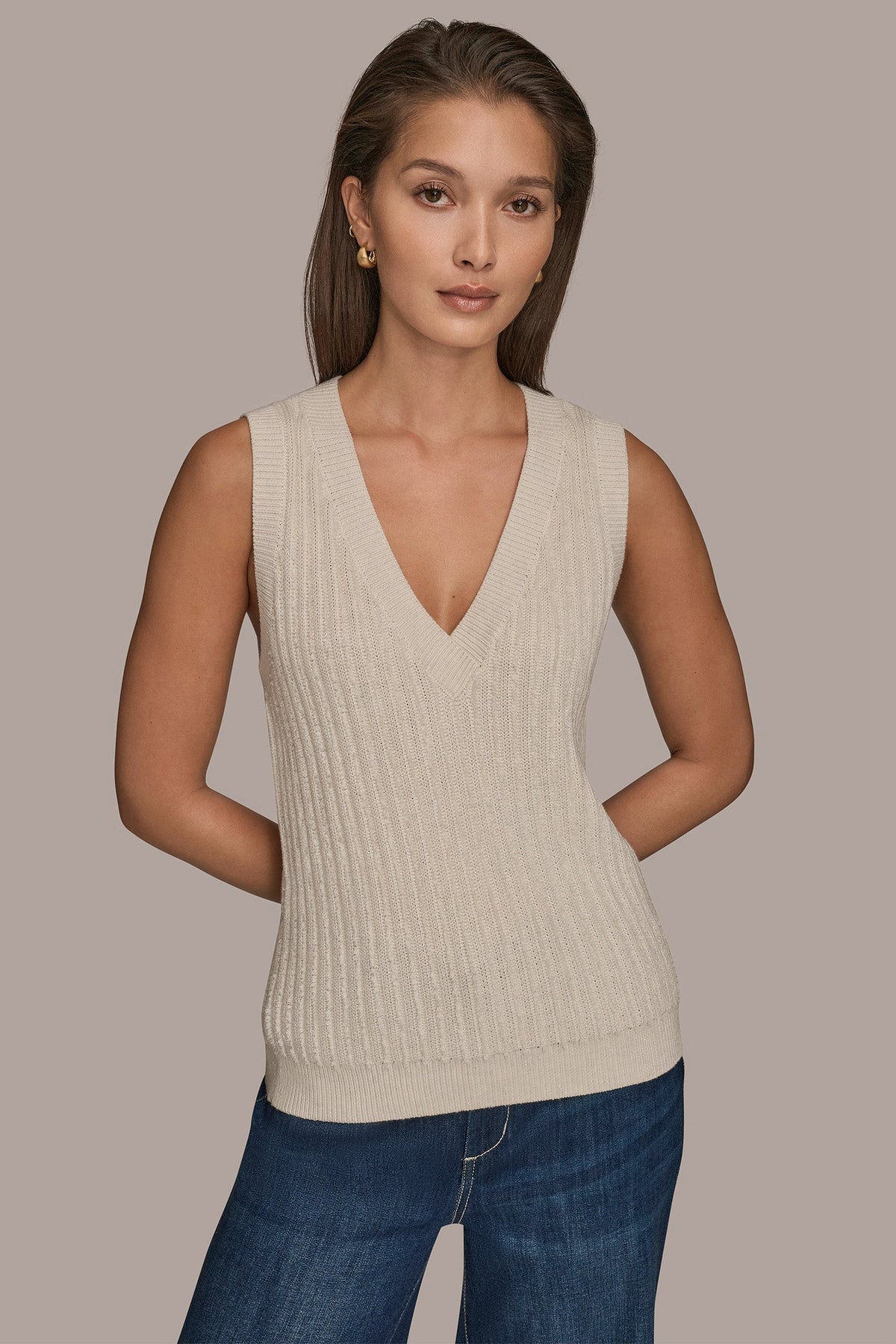 LOOP STITCH SWEATER VEST