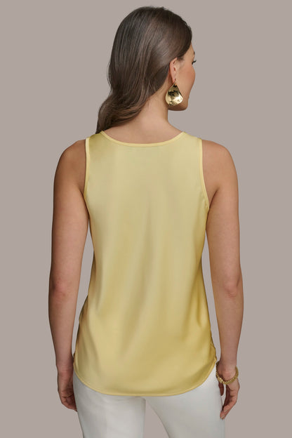 SOLID SLEEVELESS SHELL