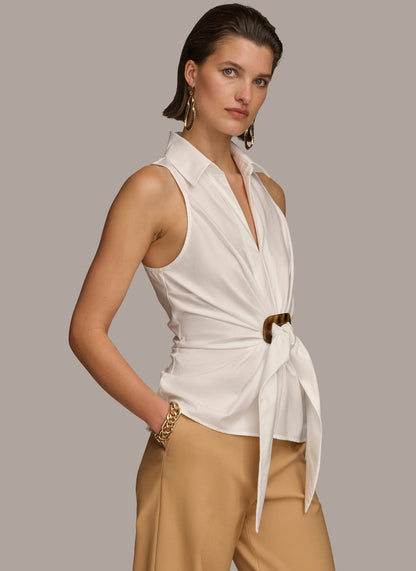 TORTOISE HARDWARE KNOT TOP