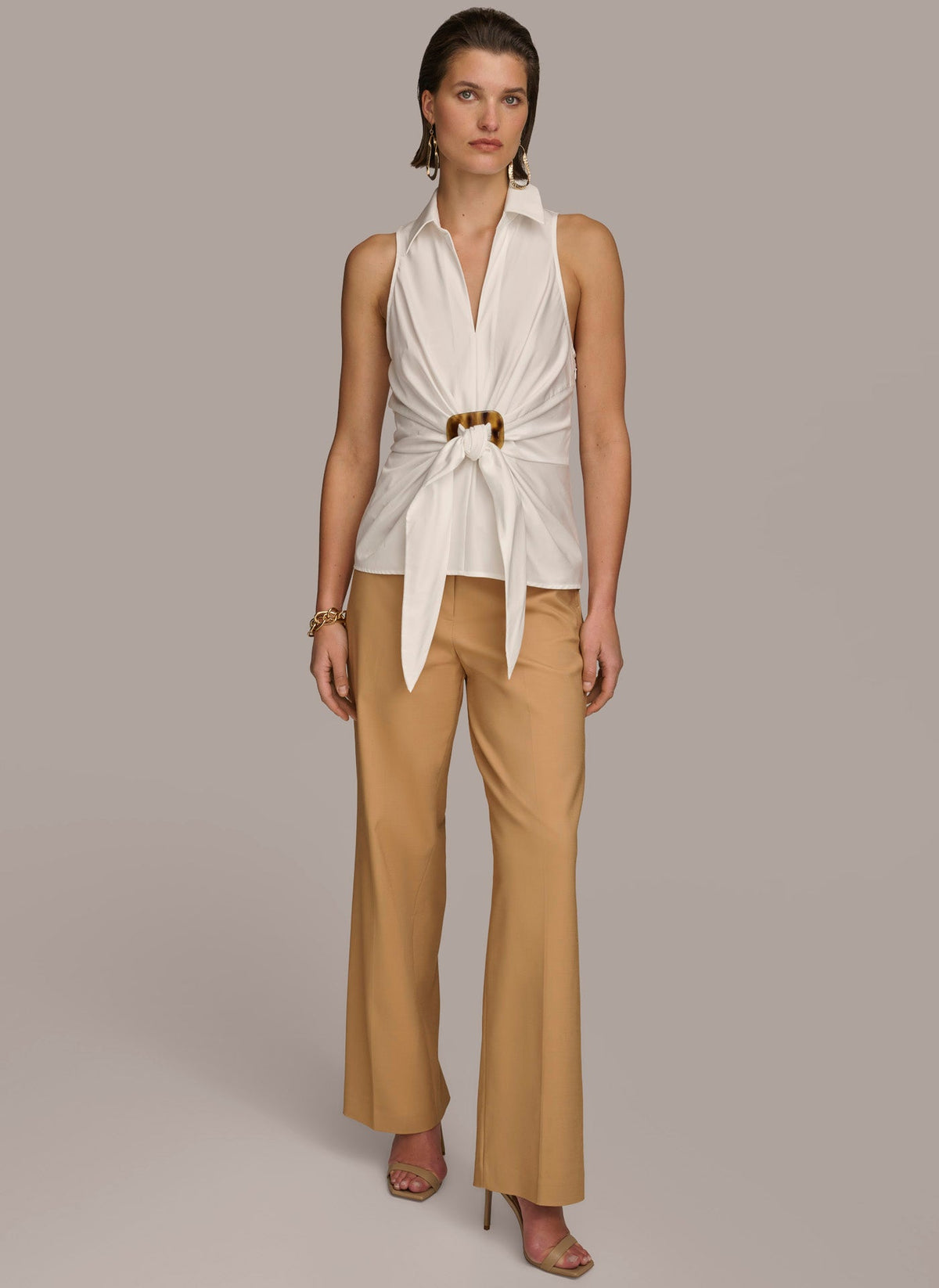 TORTOISE HARDWARE KNOT TOP