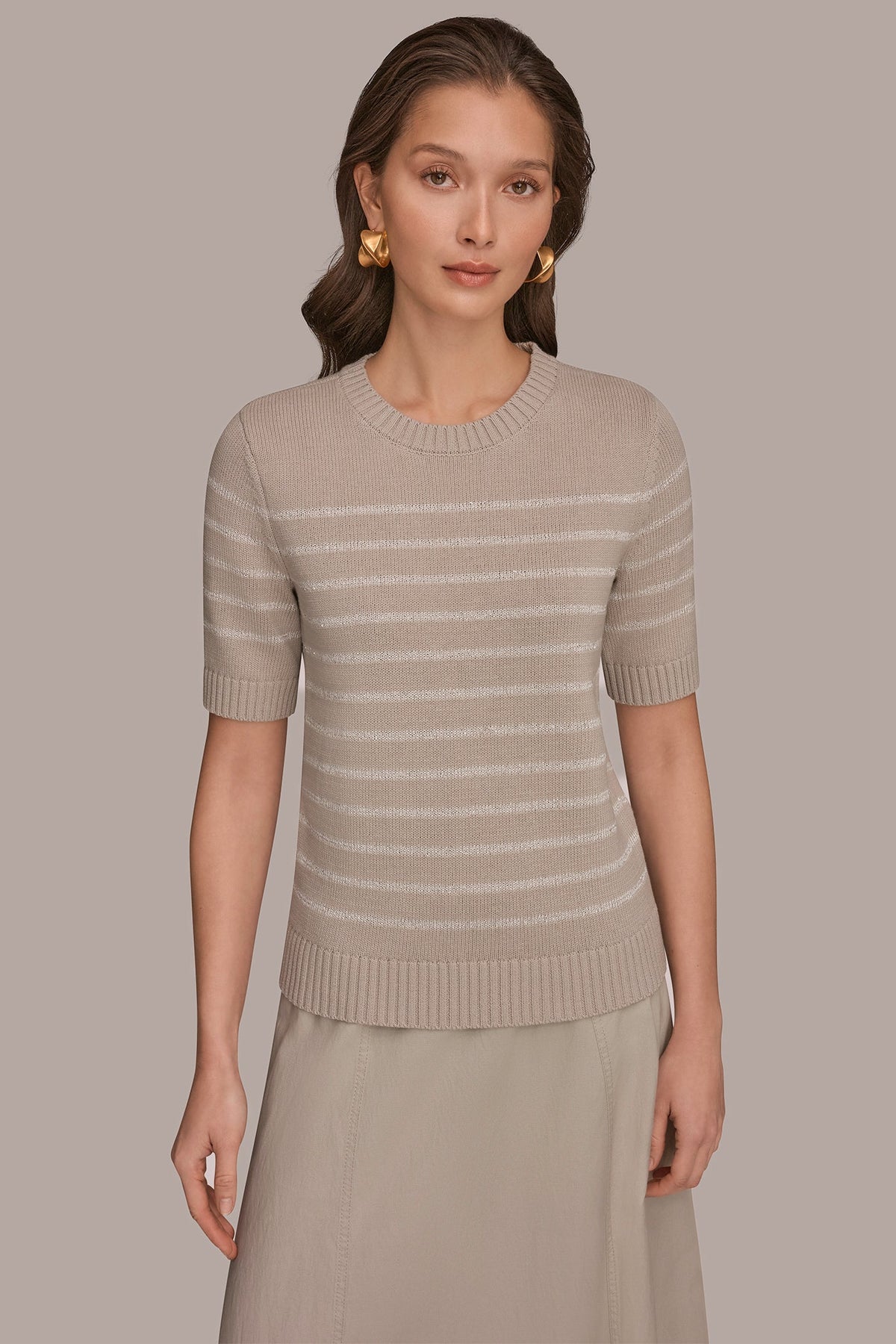 SEQUIN STRIPE SWEATER