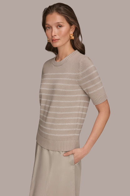 SEQUIN STRIPE SWEATER