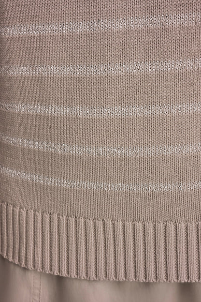 SEQUIN STRIPE SWEATER