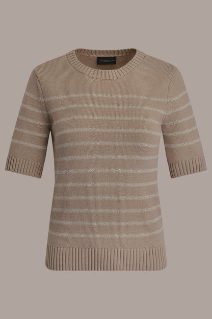 SEQUIN STRIPE SWEATER