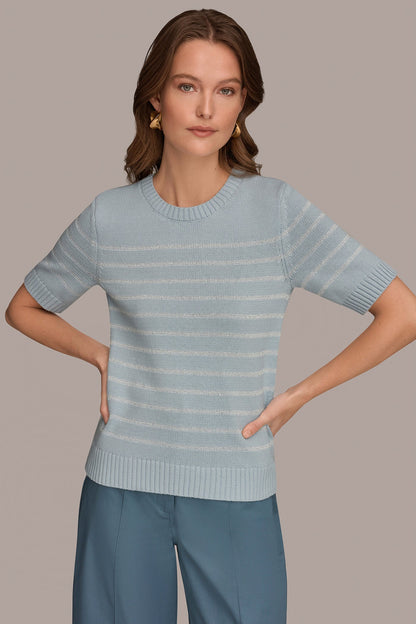 SEQUIN STRIPE SWEATER