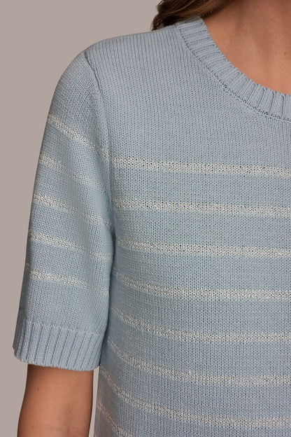 SEQUIN STRIPE SWEATER
