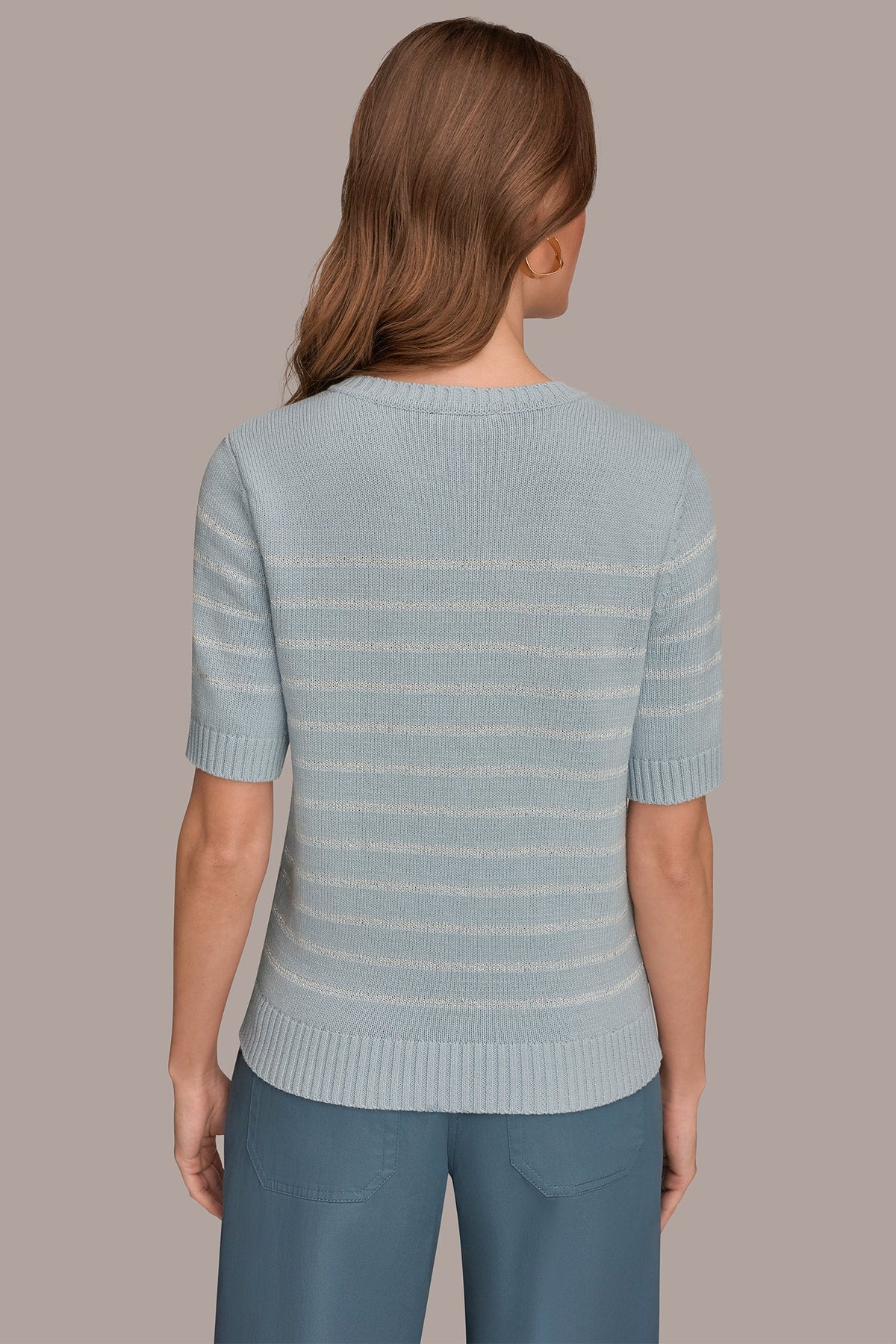 SEQUIN STRIPE SWEATER