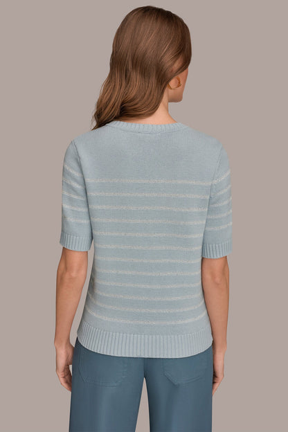 SEQUIN STRIPE SWEATER