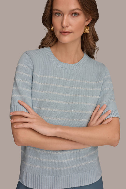 SEQUIN STRIPE SWEATER