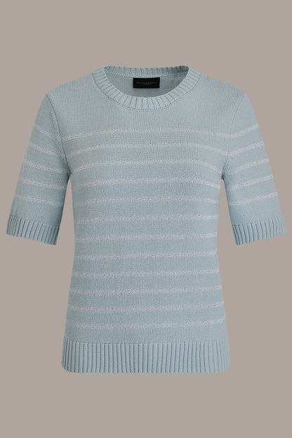 SEQUIN STRIPE SWEATER