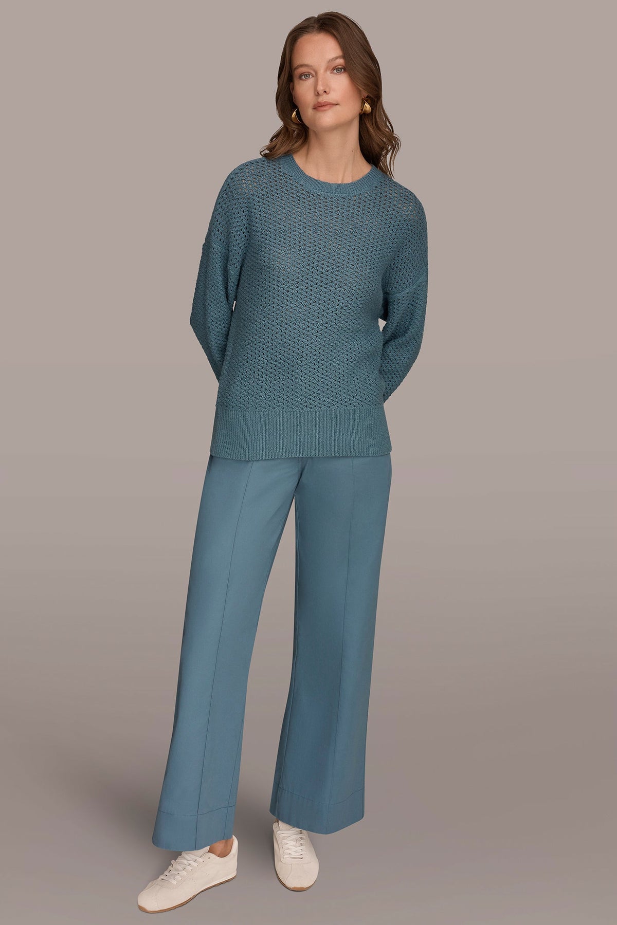 LONG SLEEVE OPEN STITCH SWEATER