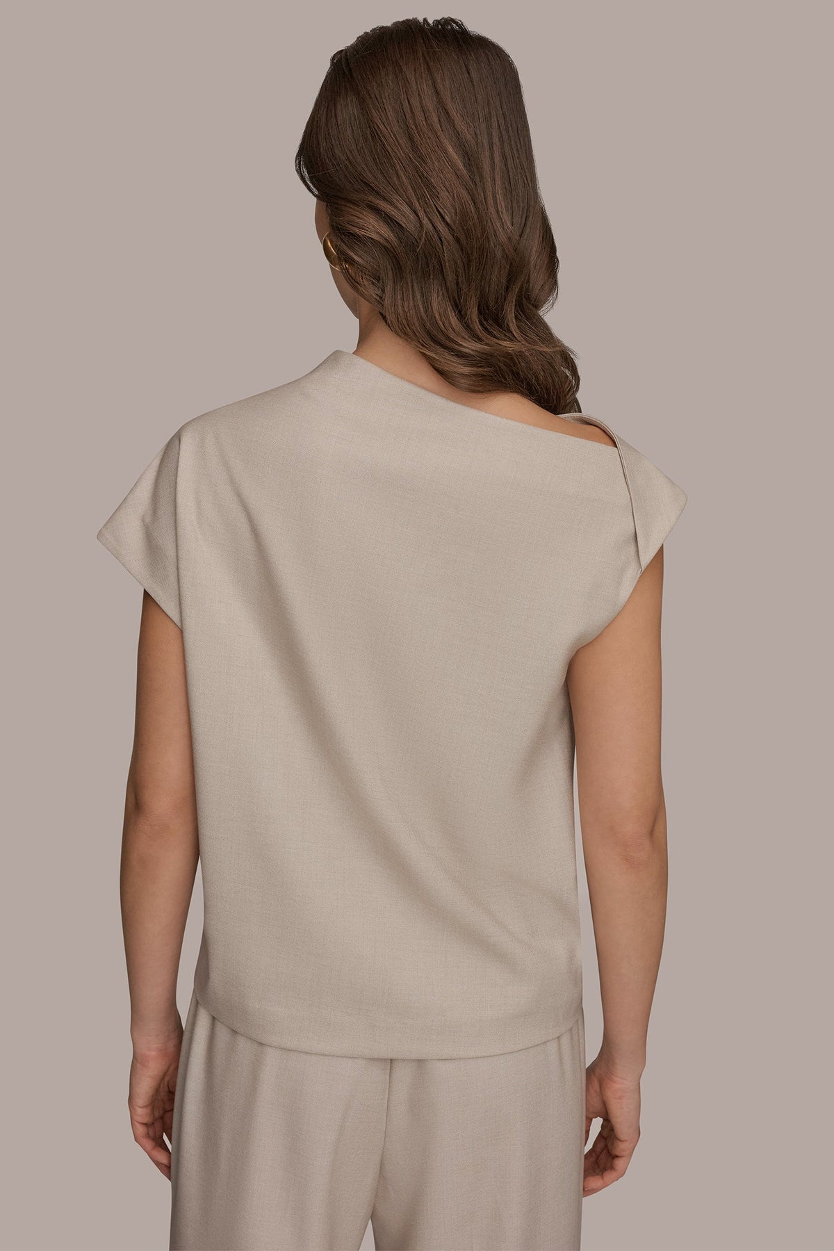 ASYMMETRIC DRAPE BLOUSE