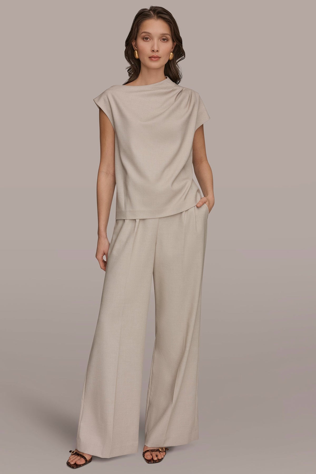 ASYMMETRIC DRAPE BLOUSE