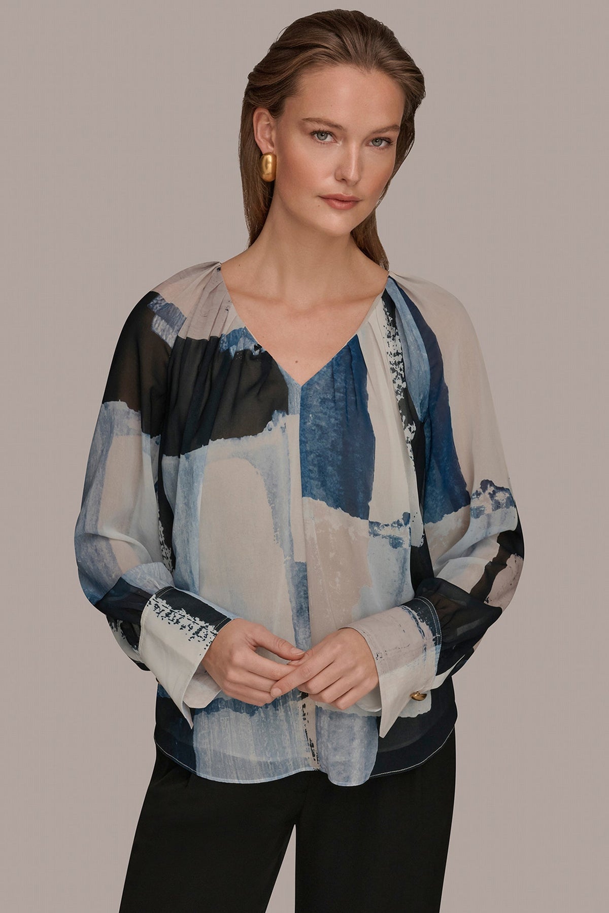 PRINTED CHIFFON TOP