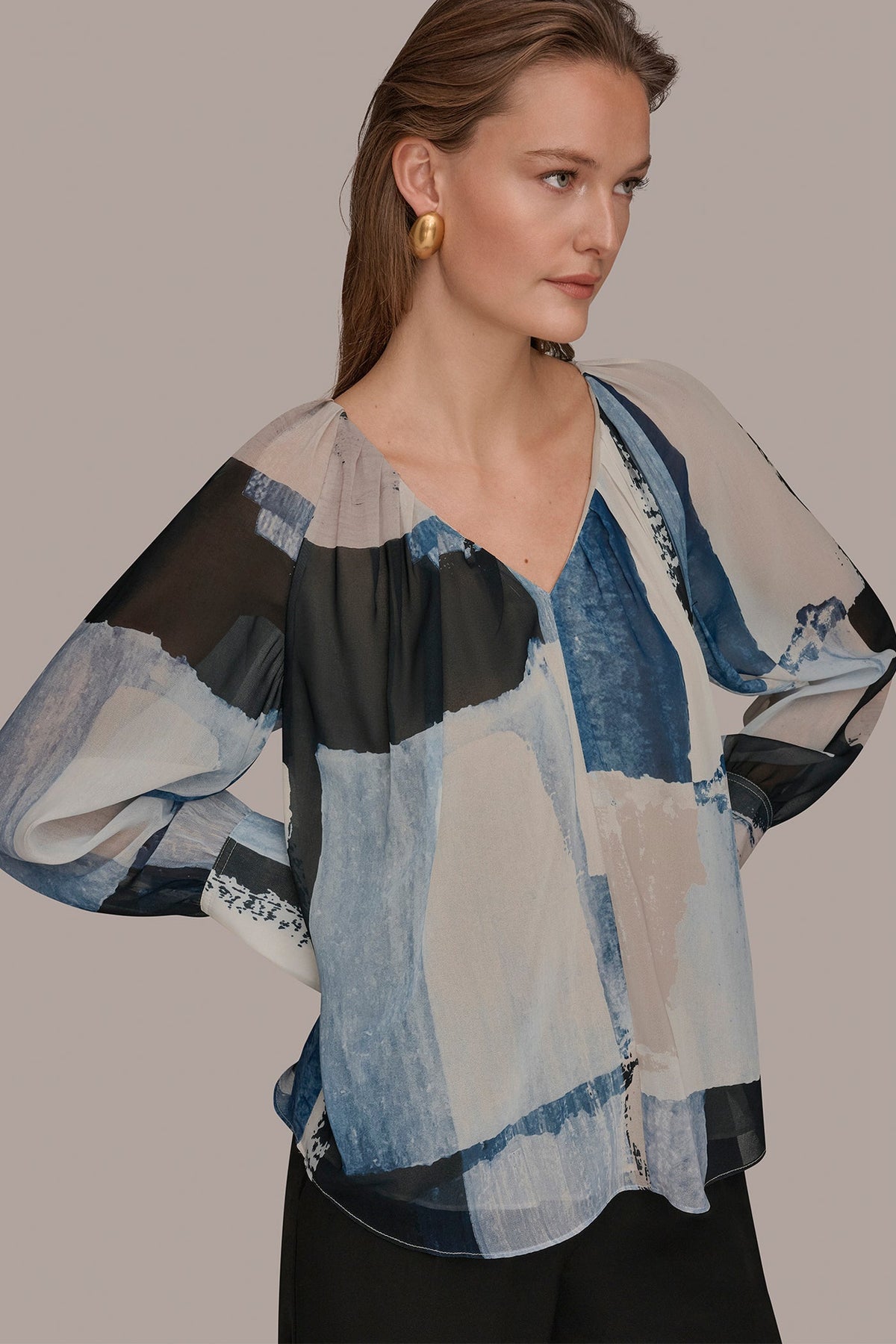 PRINTED CHIFFON TOP
