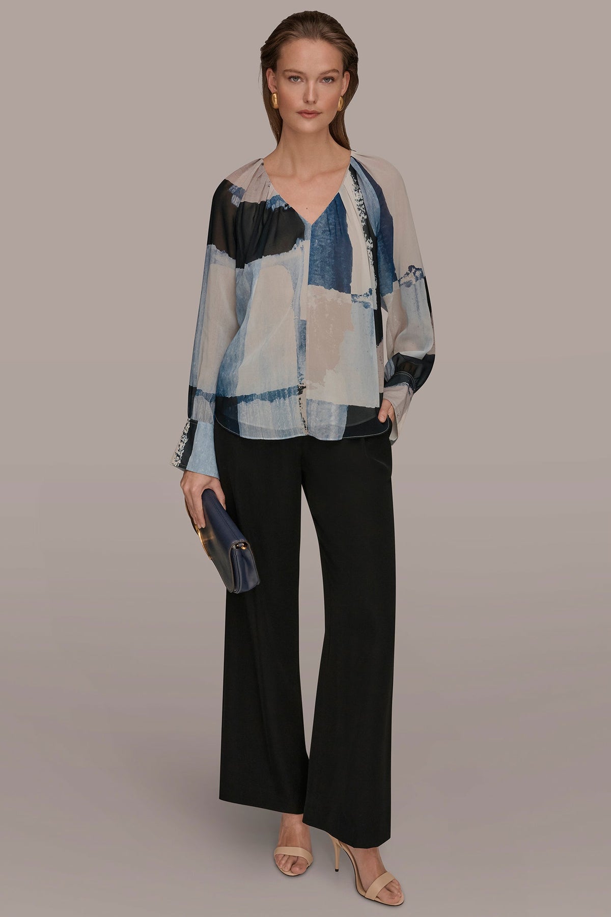 PRINTED CHIFFON TOP