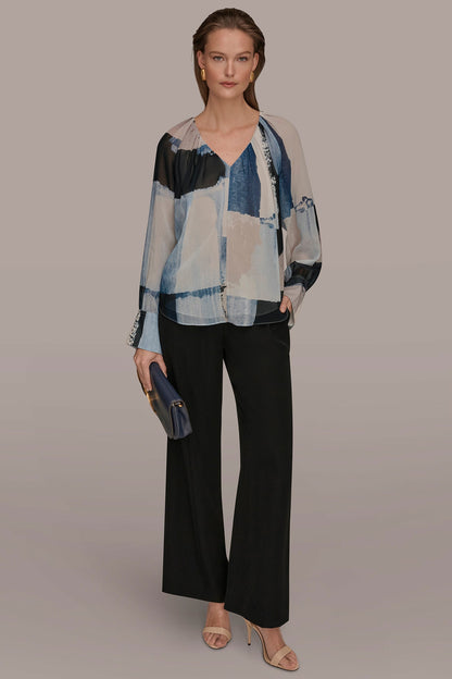 PRINTED CHIFFON TOP