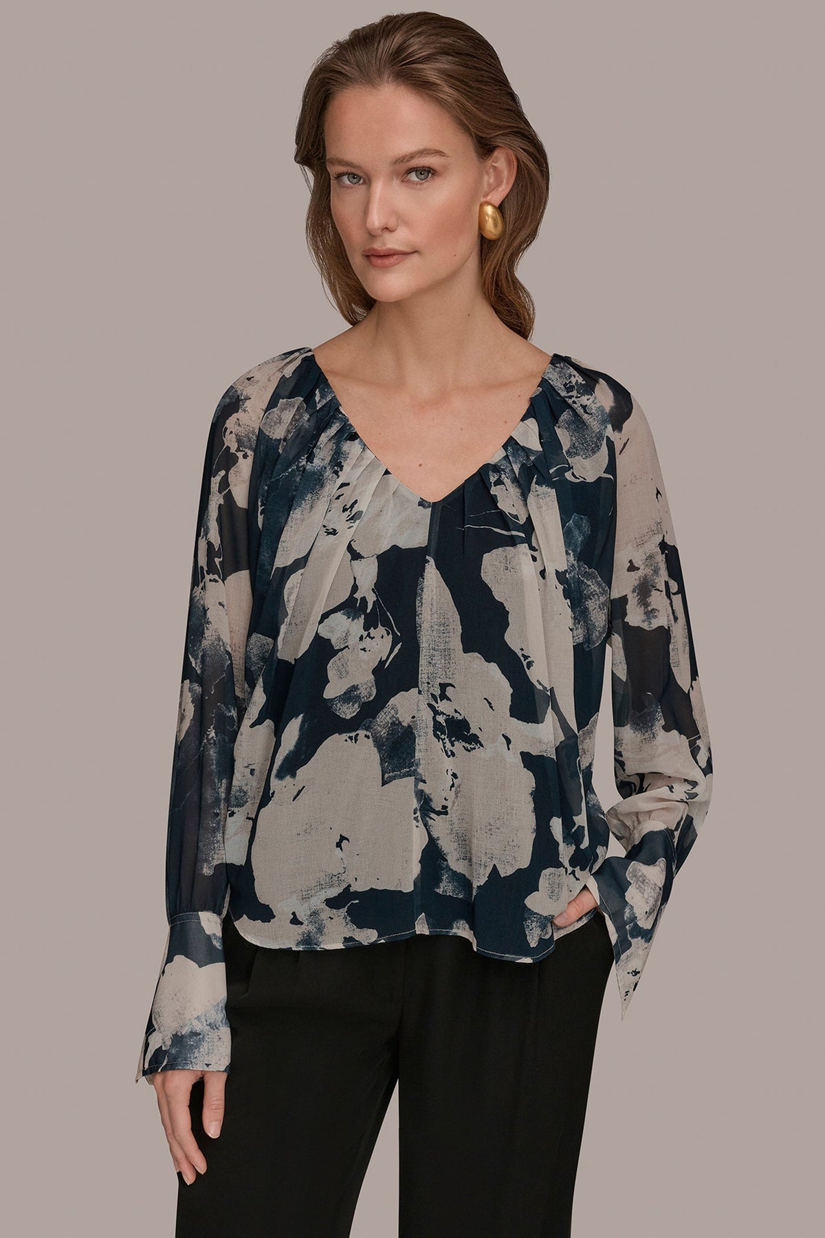 PRINTED CHIFFON TOP