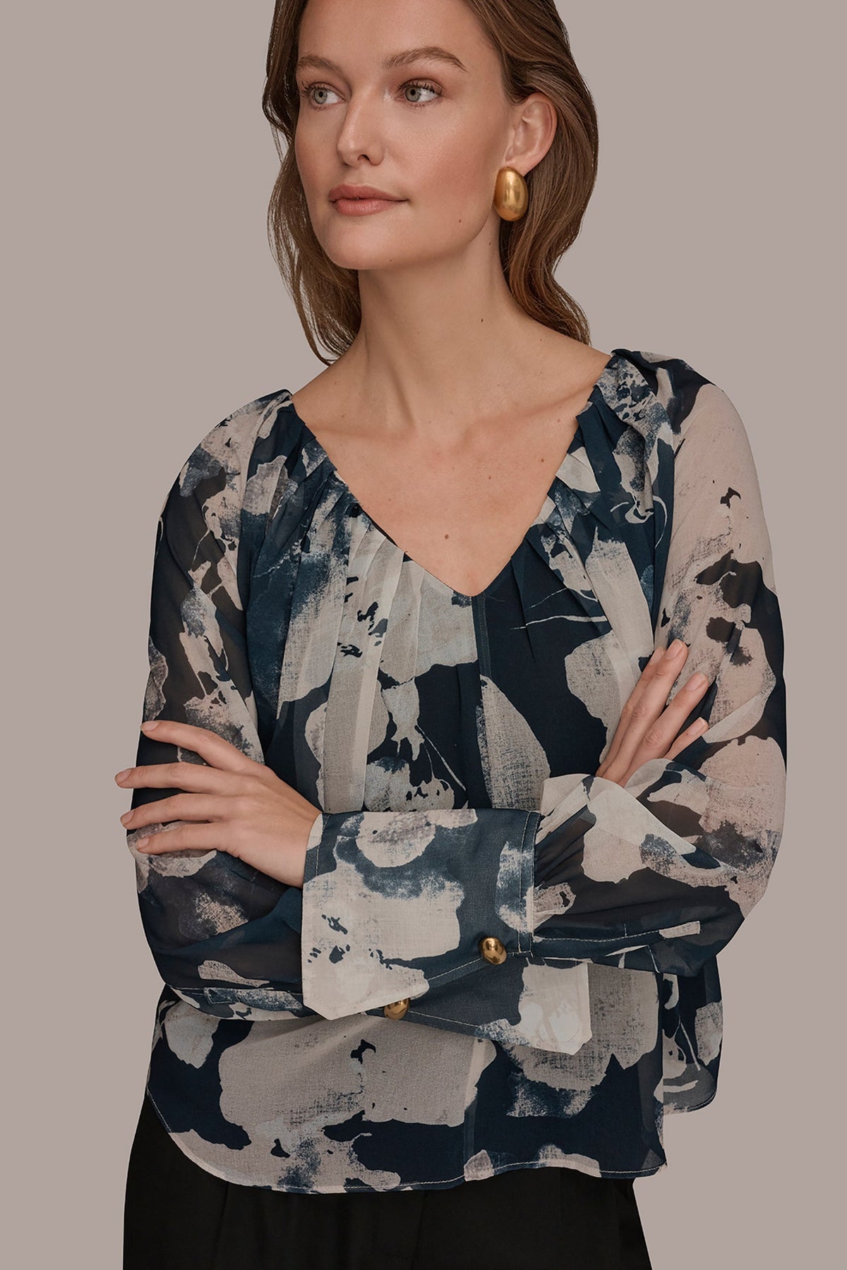 PRINTED CHIFFON TOP
