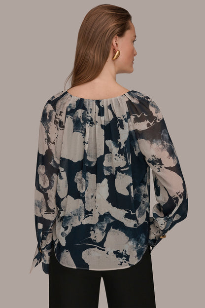 PRINTED CHIFFON TOP
