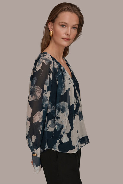 PRINTED CHIFFON TOP