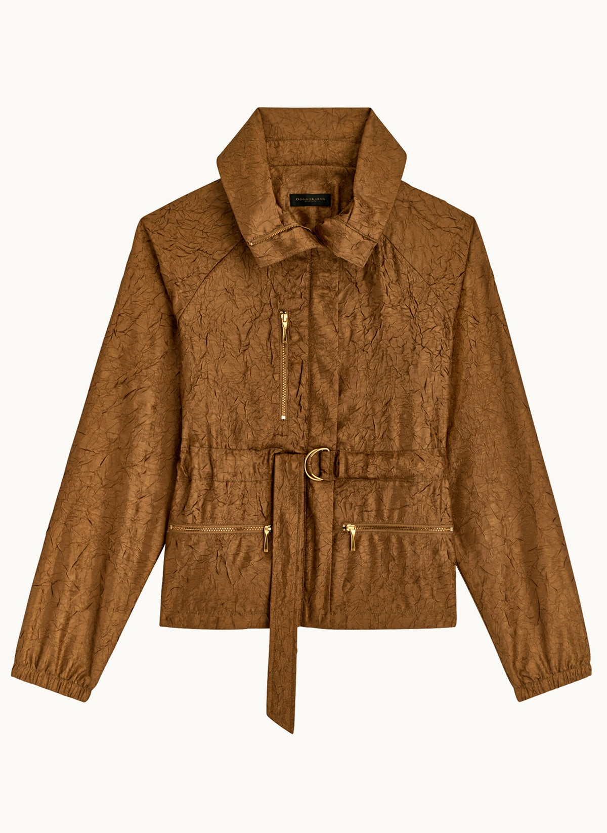 TEXTURE BELTED WRAP JACKET